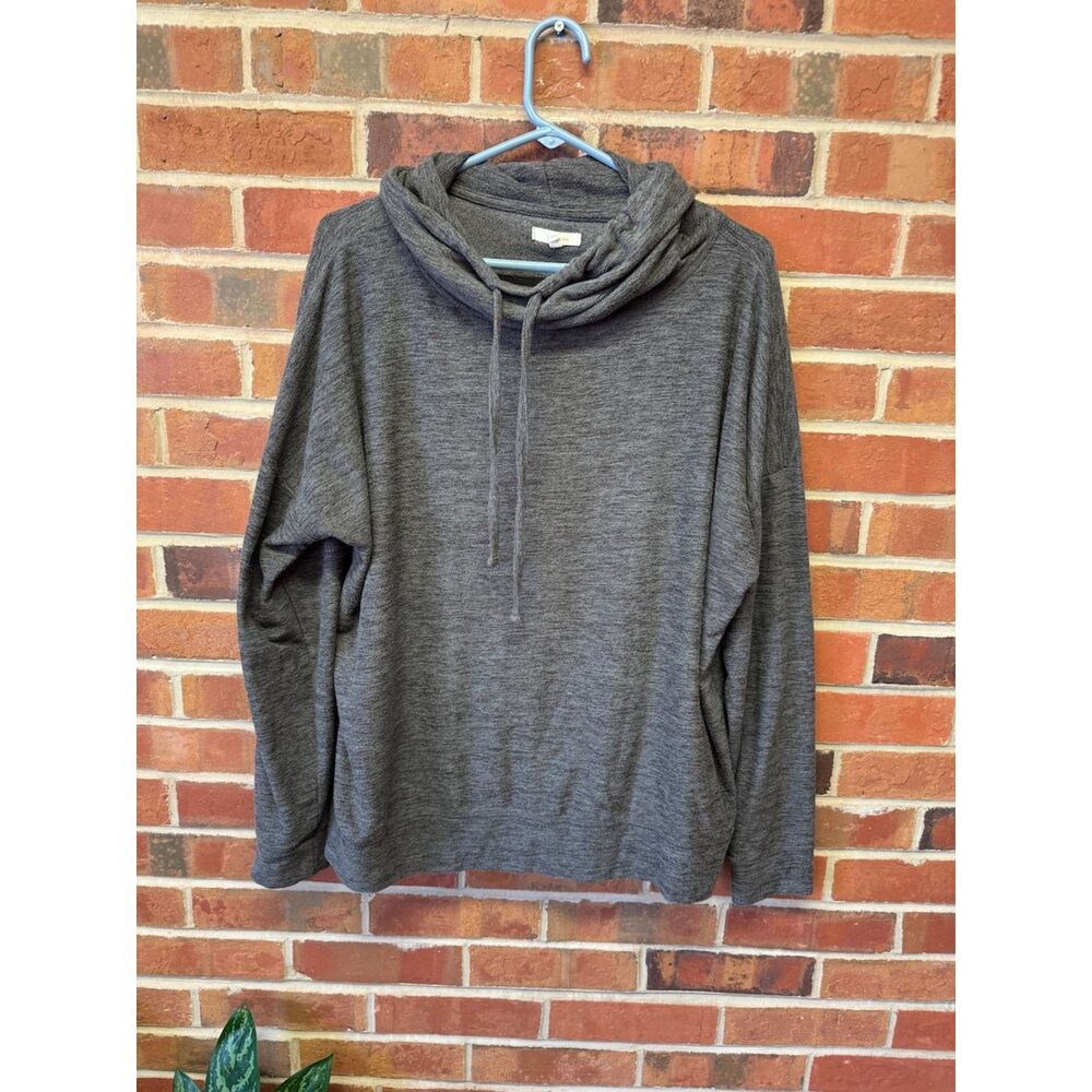 Maurices Gray Cowl Neck Pullover Top XL Casual